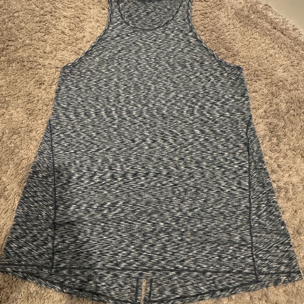 lululemon athletica Black and White Patterned Tie Back Tank Top